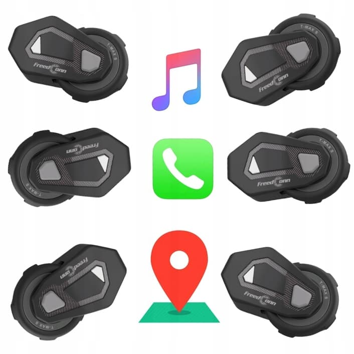 FreedConn T-MAX S V4 PRO Interkom bluetooth + hybrydowy zestaw słuchawkowy - najnowsza wersja - łączność motocyklowa do 1000m