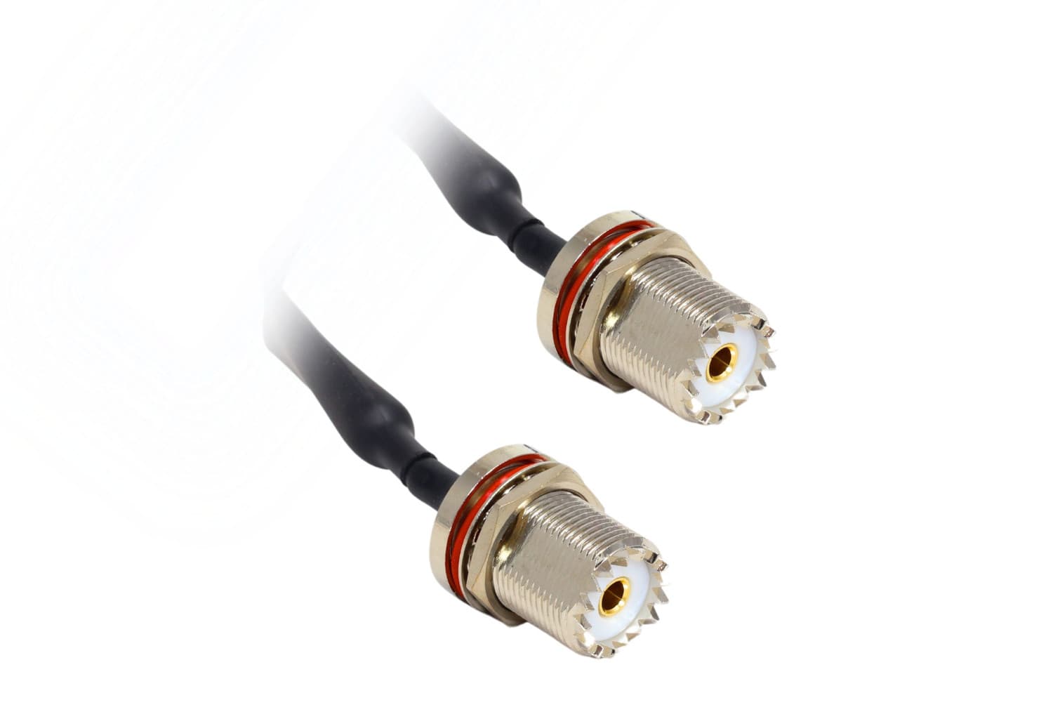 Przepust okienny bez wiercenia otworów do anten CB, KF, VHF, UHF - 50 Ohm, 2x gniazdo UHF / SO-239 (Radiora Window Adapter UHF)