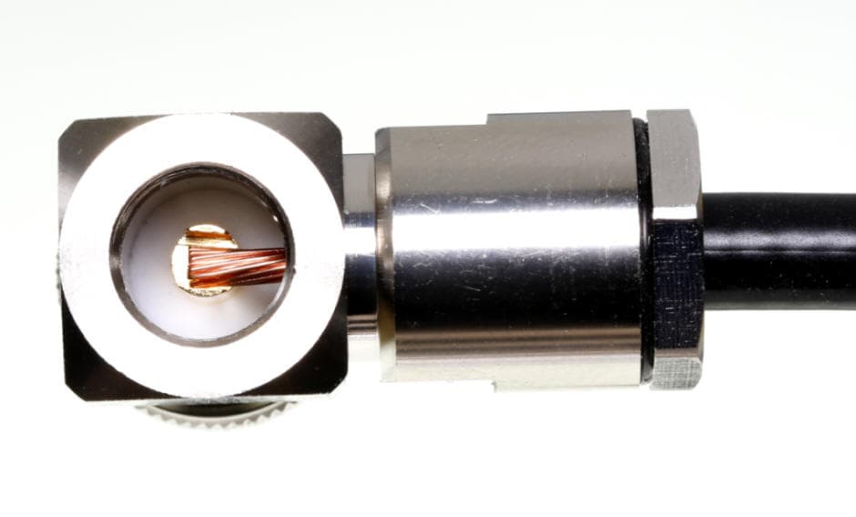 Wtyk UC-1 kątowy skręcany PL-259/7 PTFE/Gold KONEKTOR PRO - złącze klampowane na przewód np. RF-7, UltraFlex 7, Aircell 7 itp.