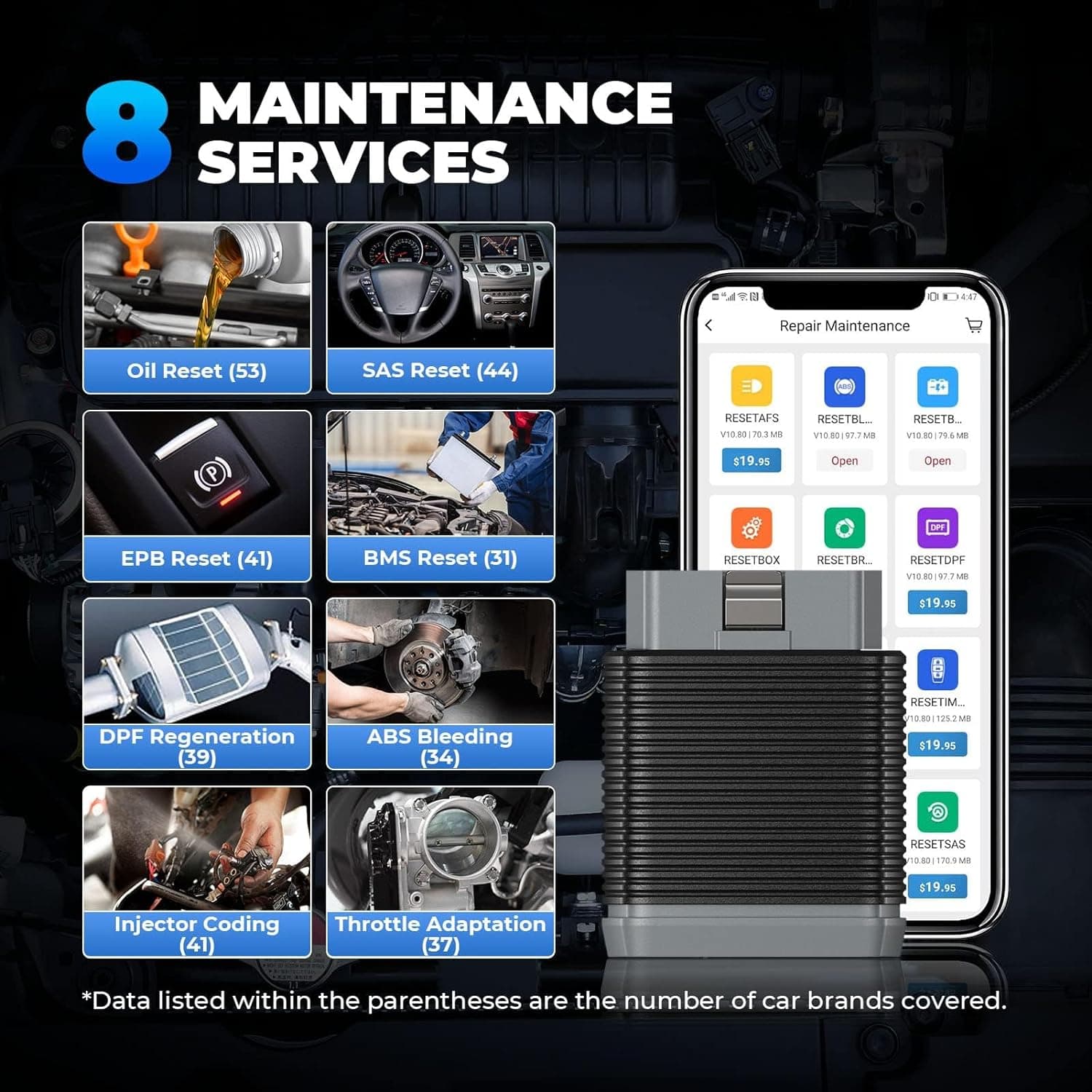 TOPDON SmartDiag Mini interfejs diagnostyczny OBD-2 na smartfon Android - odczyt kasowanie błędów, ABS, TPMS, airbag, DPF itp.