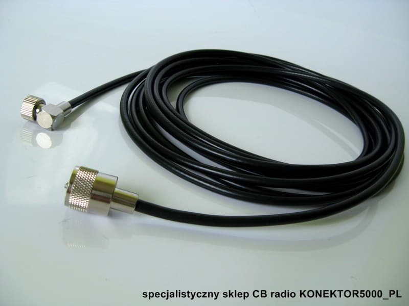 Okablowanie dodatkowe: 8m RG58 SATEC, LC-27, wtyk UC-1 prosty (SIRIO, PRESIDENT, ALAN)