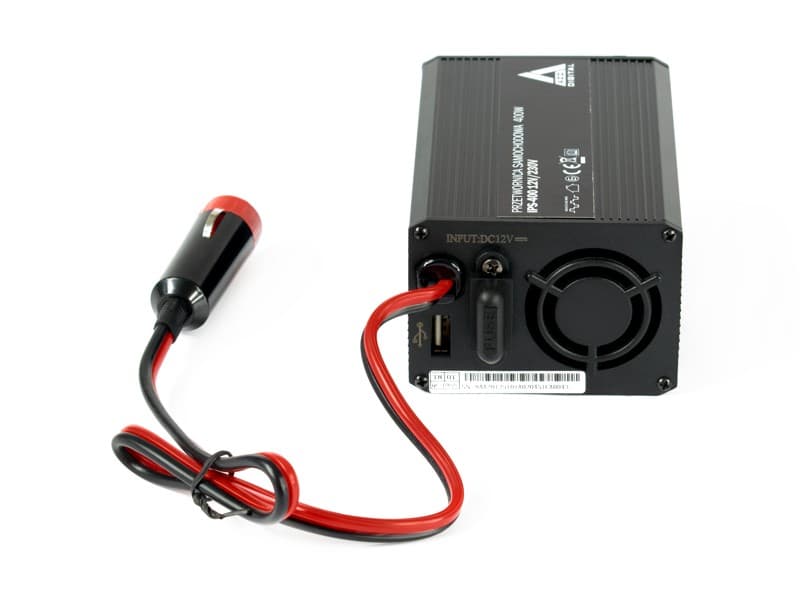 AZO IPS-400 przetwornica napięcia 12V/230V 400W, gniazdo USB 5V - 3 lata gwarancji