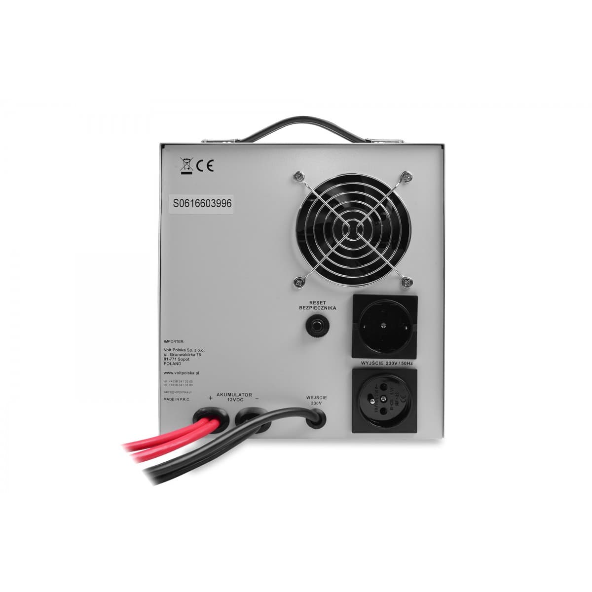Przetwornica sinusoidalna AVR UPS VOLT SINUS PRO 2000 E (1250/2000W) 12/230V (stała faza do kotła CO)