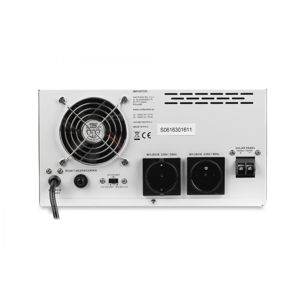 Inwerter solarny SINUS PRO 1500 S 12/230V 1500W + 40A MPPT + UPS + przetwornica CZYSTY SINUS
