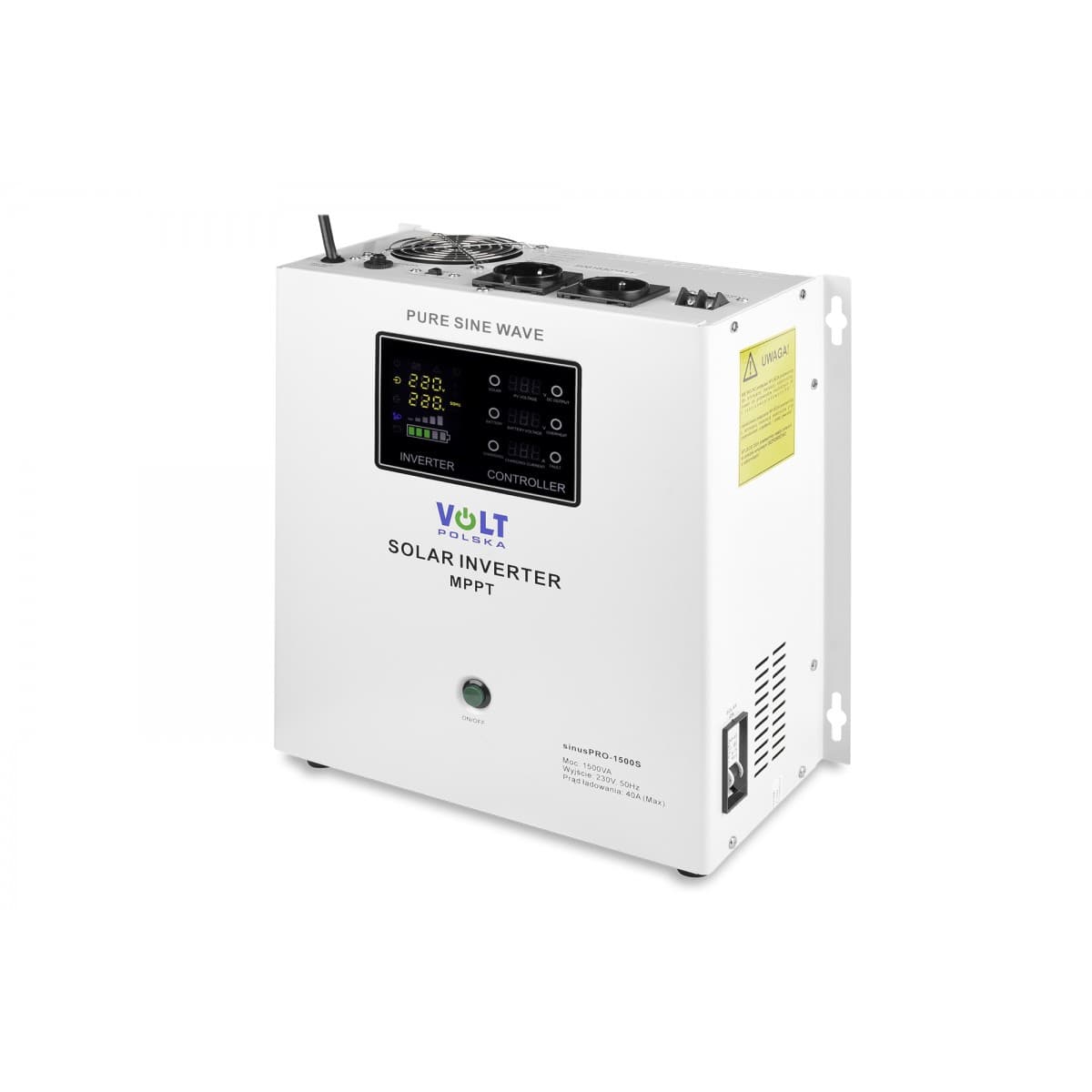Inwerter solarny SINUS PRO 1500 S 12/230V 1500W + 40A MPPT + UPS + przetwornica CZYSTY SINUS
