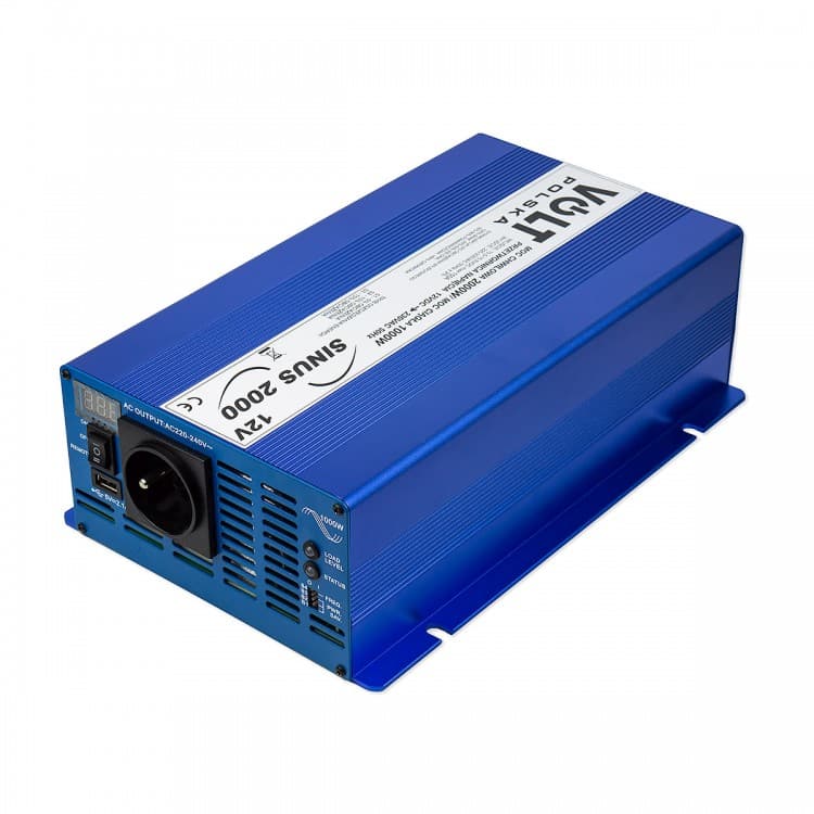 PRZETWORNICA NAPIĘCIA SINUS ECO 2000 Volt Polska 12V/230V 2000W np. POMPY LODÓWKI 