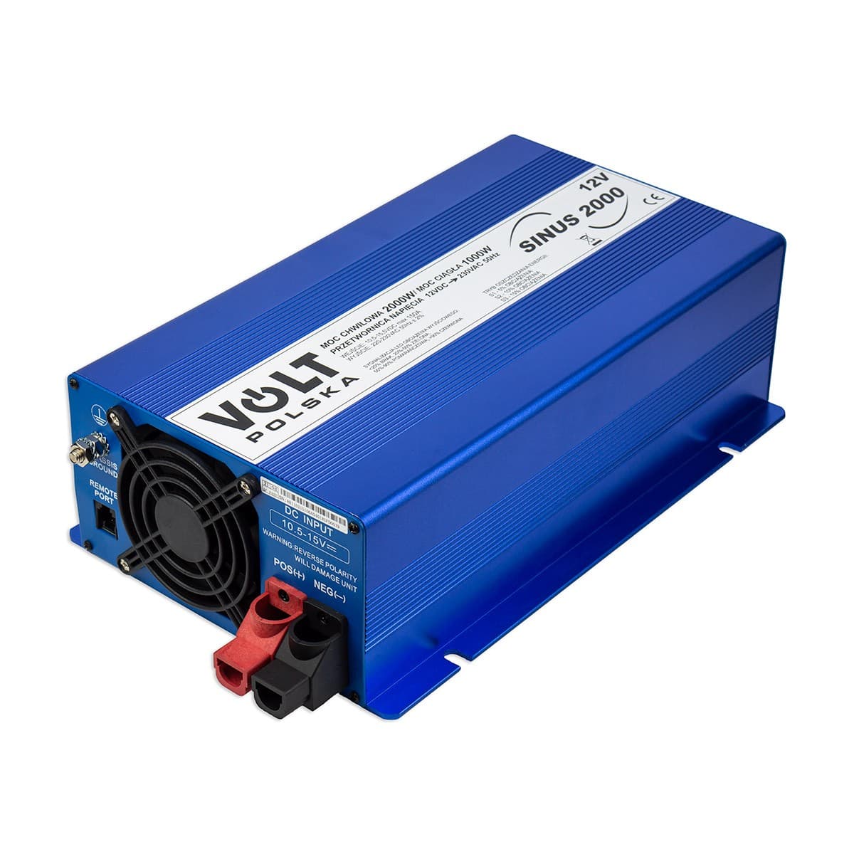 PRZETWORNICA NAPIĘCIA SINUS ECO 2000 Volt Polska 12V/230V 2000W np. POMPY LODÓWKI 