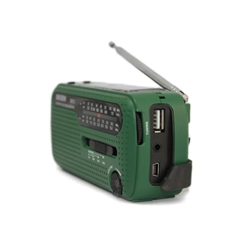 DEGEN DE13 DSP kompaktowy odbiornik globalny (przenośny) MW / SW / FM, latarka, alarm, dynamo, zasilanie solarne, polska instrukcja - radio dla preppersa, survival