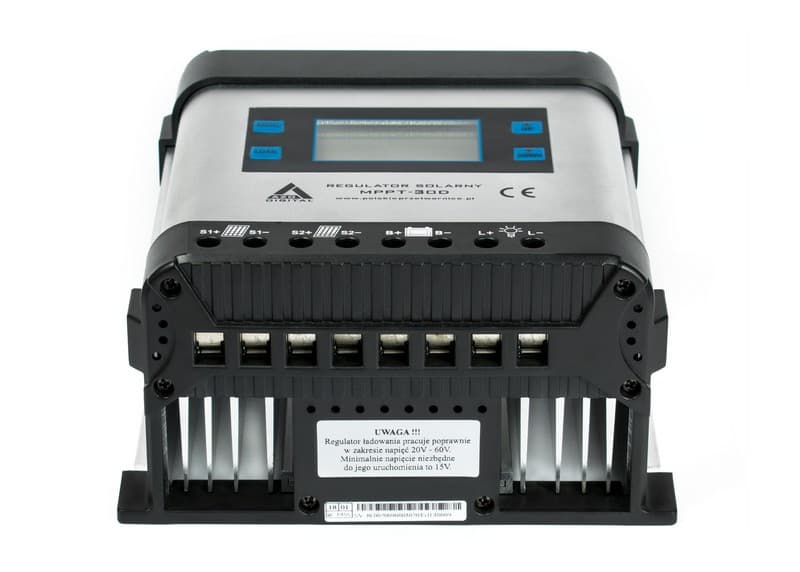 Regulator solarny ładowania MPPT 30A z wyświetlaczem LCD do systemów 12V/24V