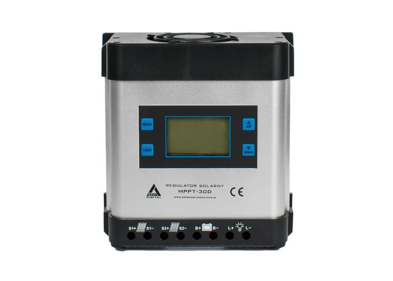 Regulator solarny ładowania MPPT 30A z wyświetlaczem LCD do systemów 12V/24V