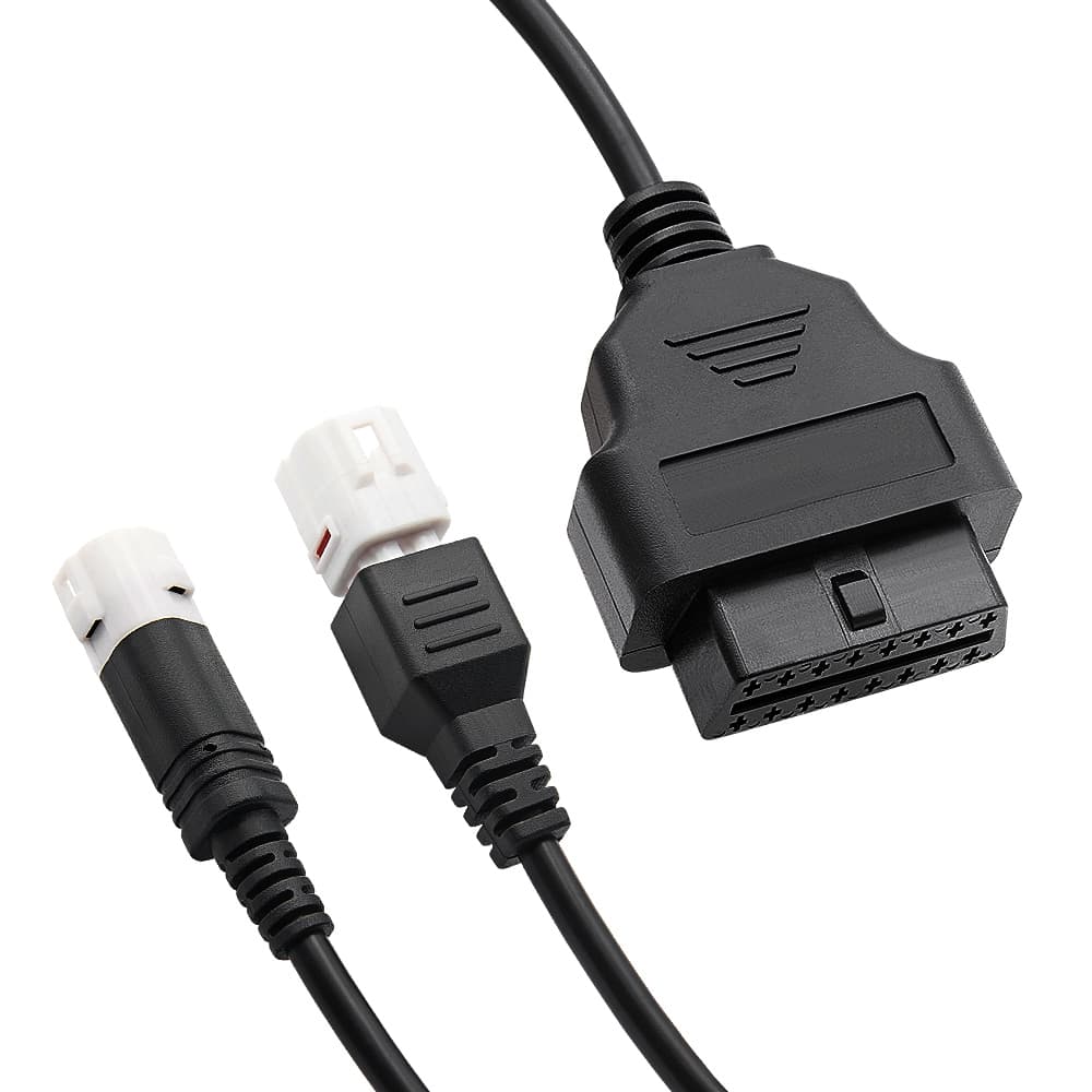 Kabel adapter podwójny YAMAHA 4-pin + 3-pin do OBD-2 - motocykle, ATV, silniki Yamaha - przejściówka np. do ELM-327, Vgate iCar, Konnwei