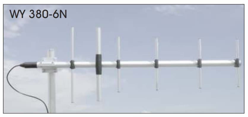 Sirio WY 380-6N antena kierunkowa 380-440MHz UHF TETRA CDMA-450 LTE-450 ISM/SIGFOX/LoRa 433MHz