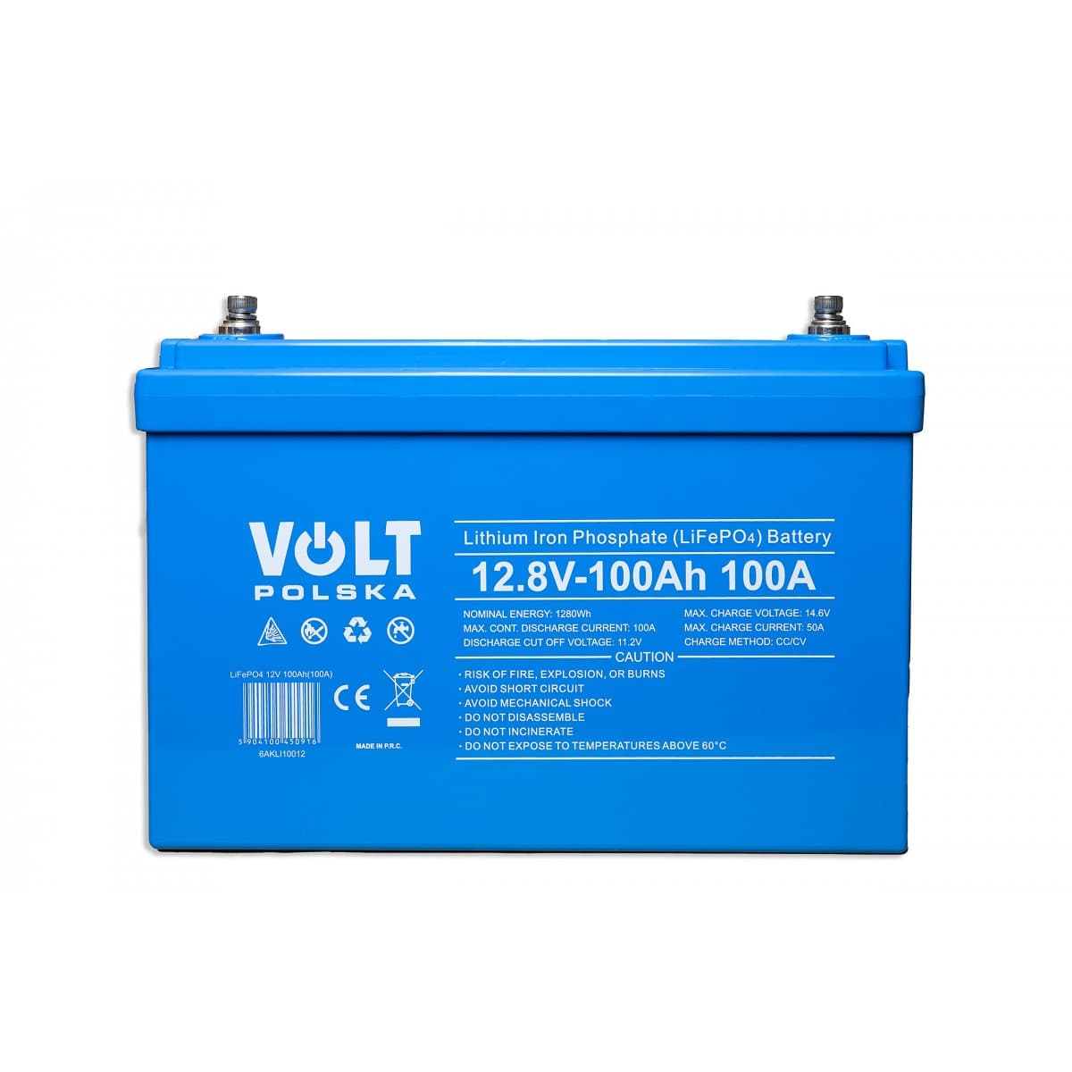 Akumulator VOLT LiFePO4 12V 100Ah 100A + BMS + diagnostyka bluetooth - do zasilania awaryjnego, instalacji off-grid, łodzie, kampery