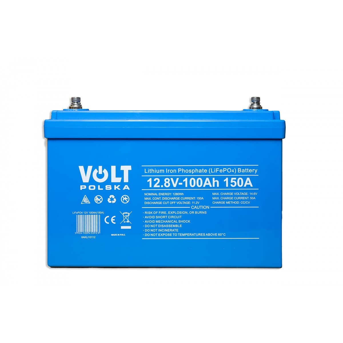 Akumulator VOLT LiFePO4 12V 100Ah 150A + BMS + diagnostyka bluetooth - do zasilania awaryjnego, instalacji off-grid, łodzie, kampery