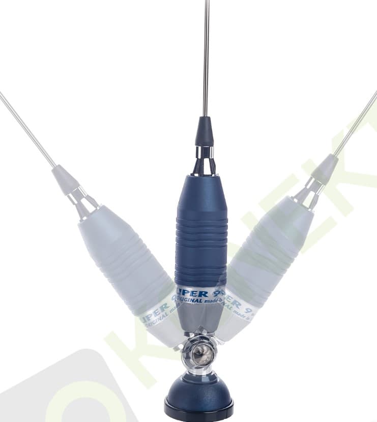 SIRIO SUPER 9 Blue Line NE Antena CB montażowa 155cm kabel 4m (wersja na płytki montaż)