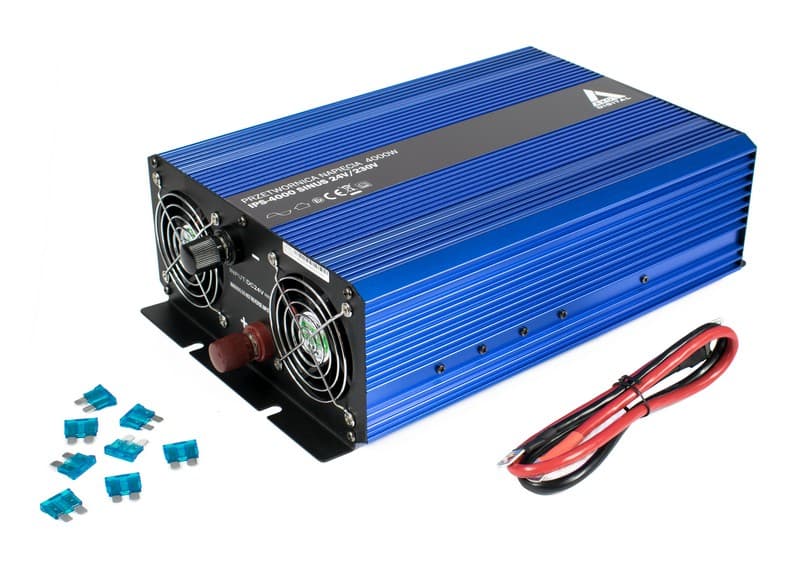 AZO IPS-4000 SINUS PRZETWORNICA NAPIĘCIA 24V/230V 4000W z miękkim startem np. POMPY LODÓWKI - 3 lata gwarancji