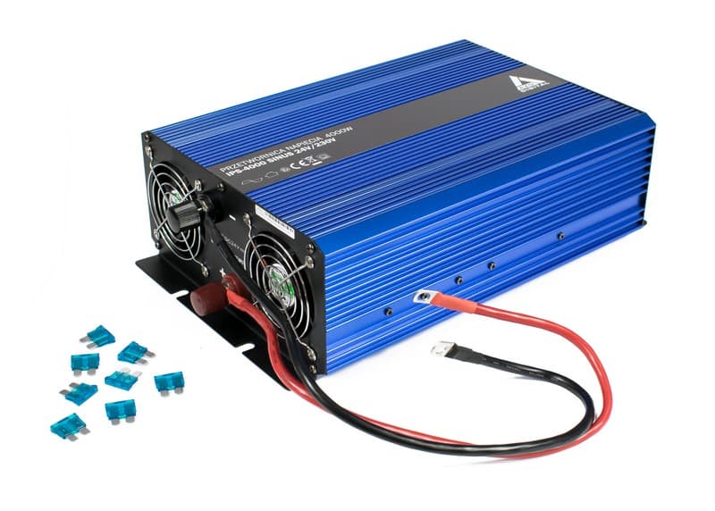 AZO IPS-4000 SINUS PRZETWORNICA NAPIĘCIA 24V/230V 4000W z miękkim startem np. POMPY LODÓWKI - 3 lata gwarancji