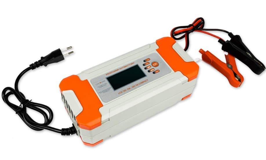 Prostownik VOLT Compact LCD automatyczny do akumulatorów 12V 10A 24V 5A - ładowarka samochodowa