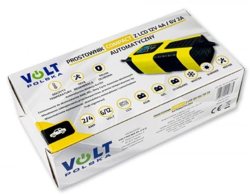 Prostownik VOLT Compact LCD automatyczny do akumulatorów 12V/4A 6V/2A - ładowarka samochodowa