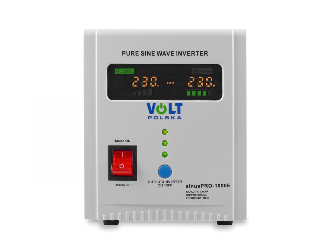 Zestaw zasilacz awaryjny sinusoidalny 1000W VOLT SINUS PRO 1000 E  + akumulator AGM 100Ah
