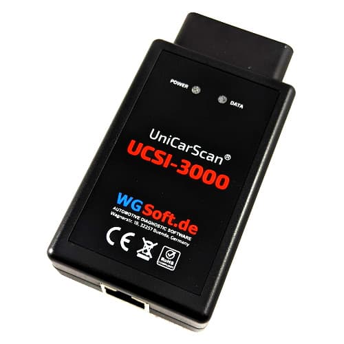 UniCarScan UCSI-3000 ENET WLAN LAN interfejs diagnostyczny OBD-2 do samochodów i motocykli BMW (do BimmerCode, BimmerLink, Bimmer-Tool DPF, xHP, xDelete, BootMod3, MHD)