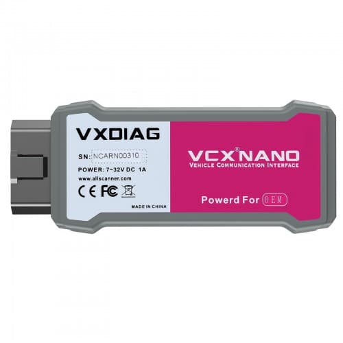 VXDIAG NANO do RENAULT 2005+ CAN CLIP J2534 - interfejs diagnostyczny OBD-2 / głowica wersja z kablem USB - 100% legalny