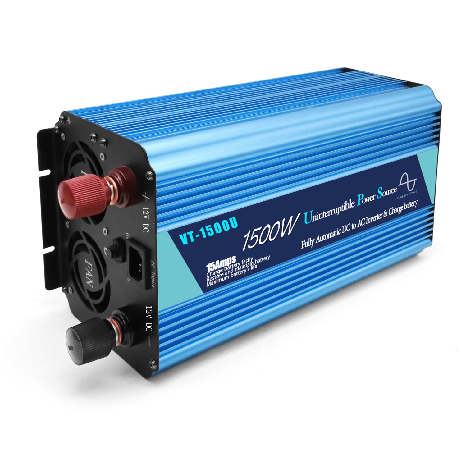 Zasilacz awaryjny UPS 3000W przetwornica 12V/230V CZYSTY SINUS - VoitaTech VT-1500U