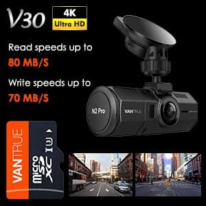 Oryginalna karta pamięci VANTRUE micro SD XC 512GB, przeznaczona do kamer np. samochodowych, monitoringu, GoPro, drona