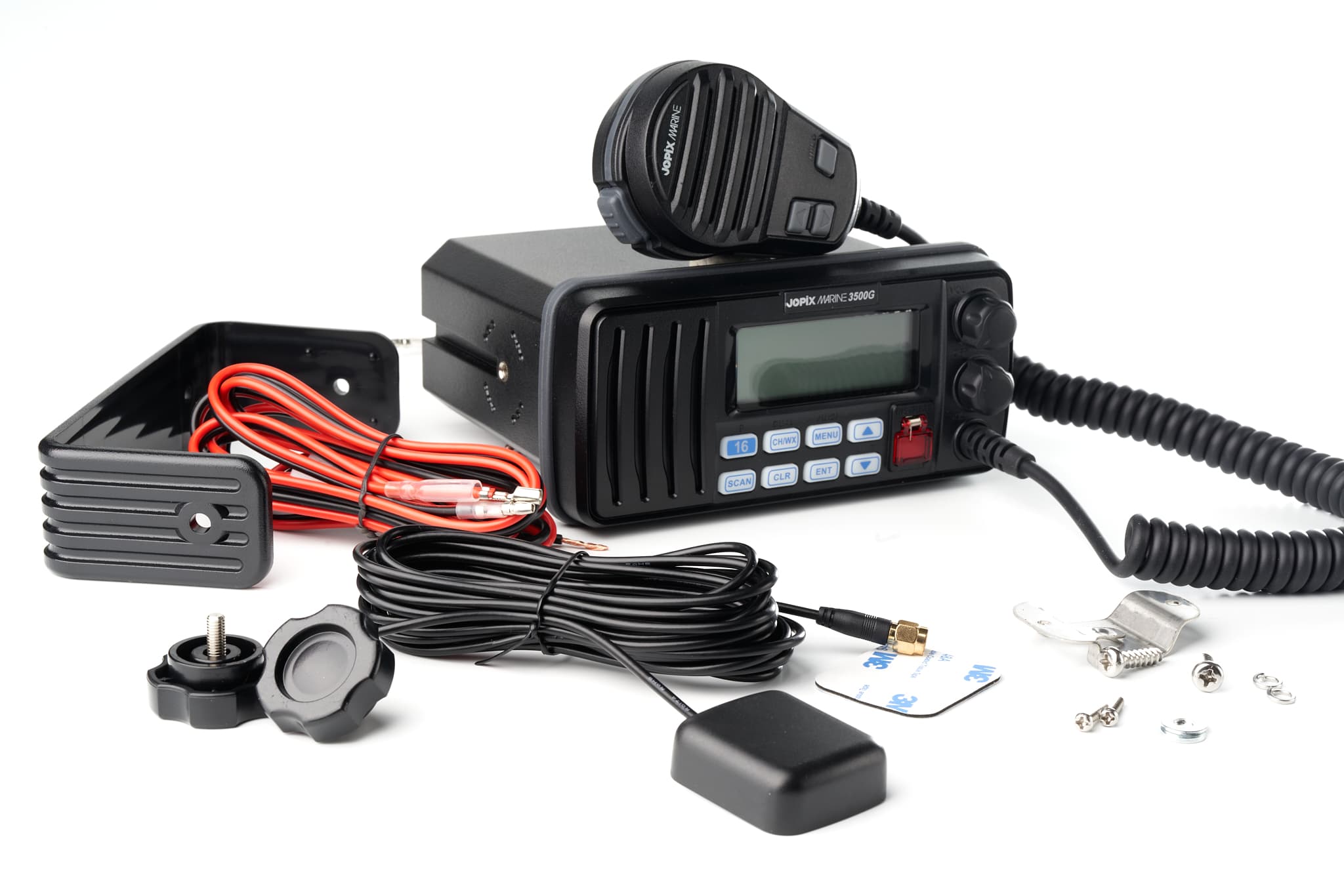 Jopix Marine 3500G stacjonarny radiotelefon morski VHF wodoodporny IP67, DSC, GPS, moc 25W