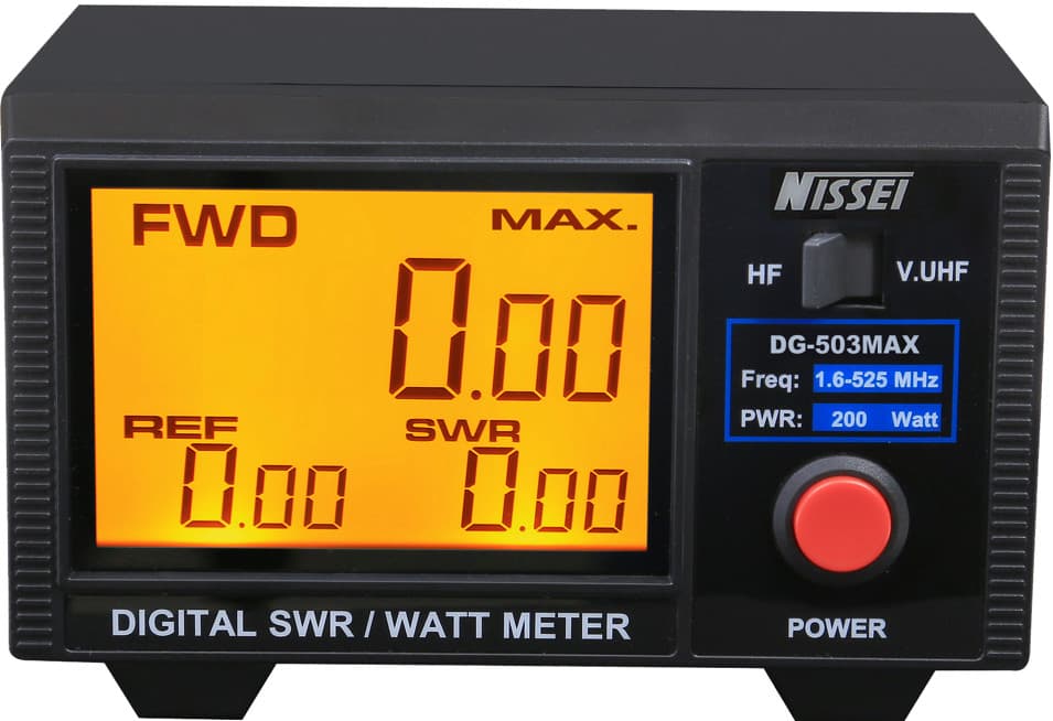 NISSEI DG-503 MAX CYFROWY REFLEKTOMETR 1.8-525 MHz - pomiar SWR/POWER (miernik AM FM SSB DMR)