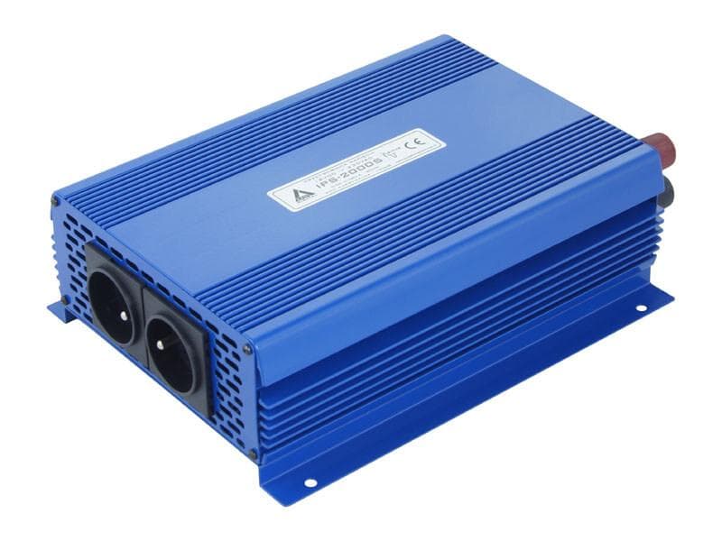 AZO IPS-2000-S SINUS ECO MODE PRZETWORNICA NAPIĘCIA 24V/230V 2000W z miękkim startem np. POMPY LODÓWKI - 5 lat gwarancji