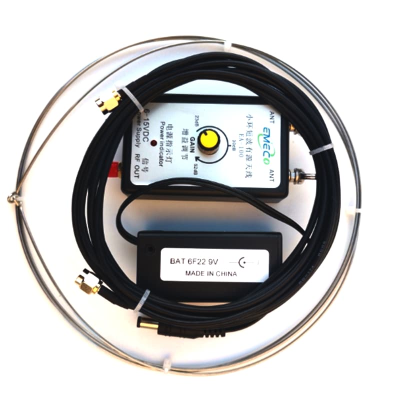 EA-100 antena odbiorcza KF VHF 100kHz-120MHz pętlowa np. do SDR, RTL-SDR, odbiornik globalny