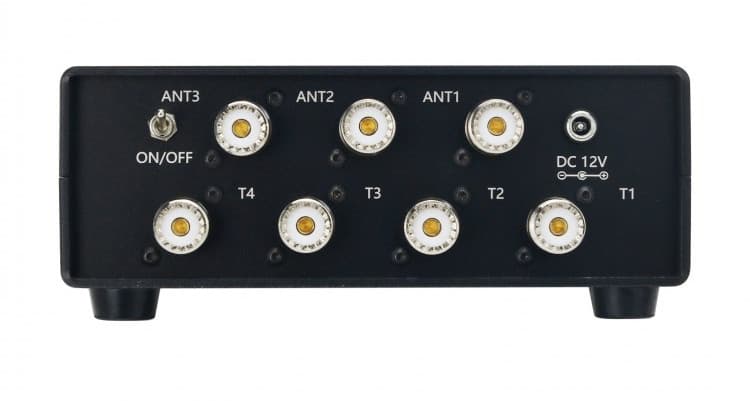 MX-304 przełącznik antenowy (jednocześnie 3 anteny, 4 radiostacje), wbudowane sztuczne obciążenia, zakres pracy DC~30MHz