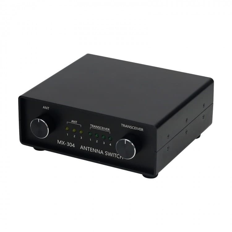 MX-304 przełącznik antenowy (jednocześnie 3 anteny, 4 radiostacje), wbudowane sztuczne obciążenia, zakres pracy DC~30MHz