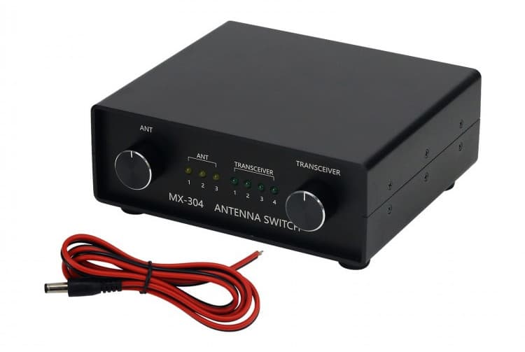 MX-304 przełącznik antenowy (jednocześnie 3 anteny, 4 radiostacje), wbudowane sztuczne obciążenia, zakres pracy DC~30MHz