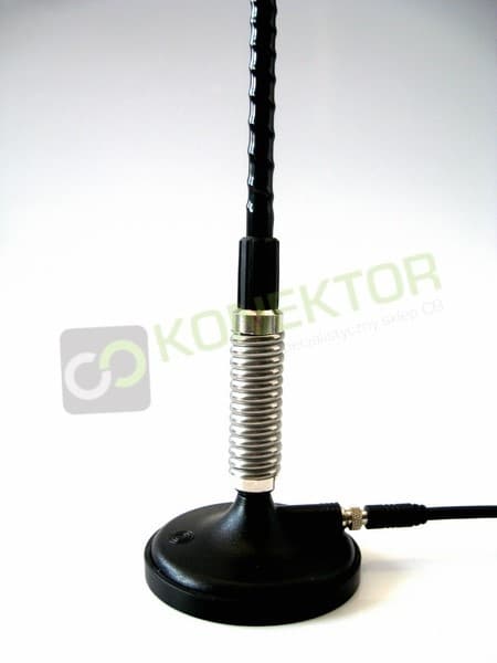 SIRIO T-3 27 radiator M6 [helikal 58cm] + mocna neodymowa podstawa magnetyczna 80mm, długi kabel 5m