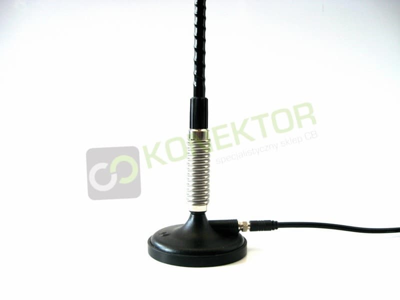 SIRIO T-3 27 radiator M6 [helikal 58cm] + mocna neodymowa podstawa magnetyczna 80mm, długi kabel 5m