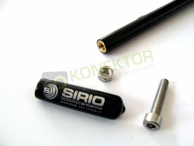 SIRIO T-3 27 radiator M6 [helikal 58cm] + mocna neodymowa podstawa magnetyczna 80mm, długi kabel 5m