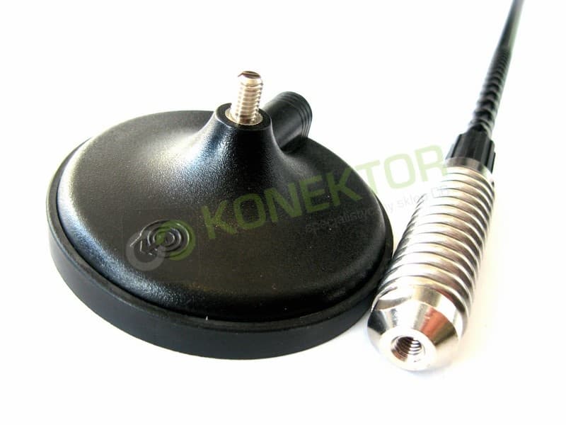SIRIO T-3 27 radiator M6 [helikal 58cm] + mocna neodymowa podstawa magnetyczna 80mm, długi kabel 5m