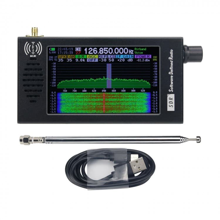 BaJei przenośny odbiornik radiowy SDR 100kHz-149MHz DSP CW/AM/SSB/FM/WFM, duży ekran LCD 4,3"