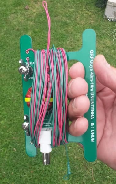 UnUnTenna antena wielopasmowa 40-10m, 10W, balun 1:9 - antena KF drutowa SOTA POTA BOTA; także do odbiorników SDR