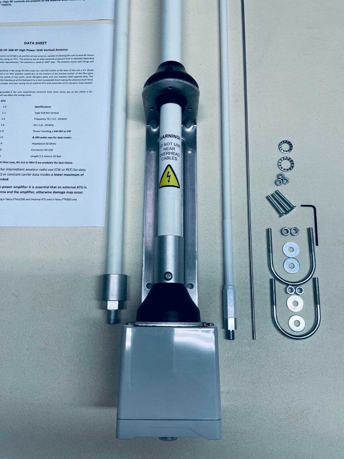 Sigma SE HF 360 XP 1KW fiberglass antena KF wielopasmowa 3.5-52MHz długość 550cm
