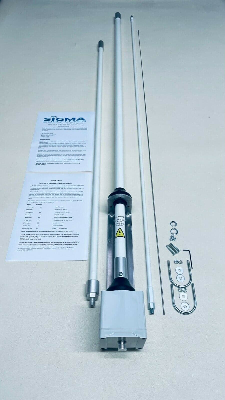 Sigma SE HF 360 XP 1KW fiberglass antena KF wielopasmowa 3.5-52MHz długość 550cm