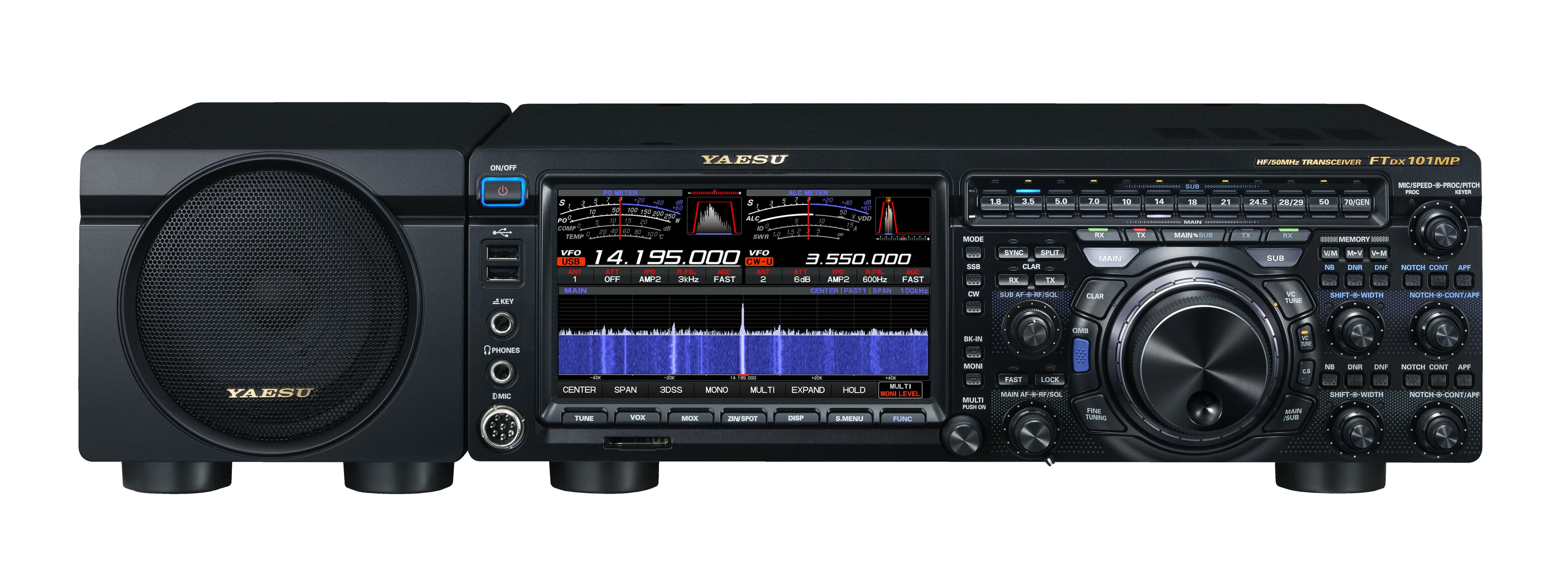 YAESU FT DX101MP radiotelefon amatorski HF/6m 200W, 2 VFO, SDR, HRDDS, głośnik - flagowy model Yaesu, CashBack 400€