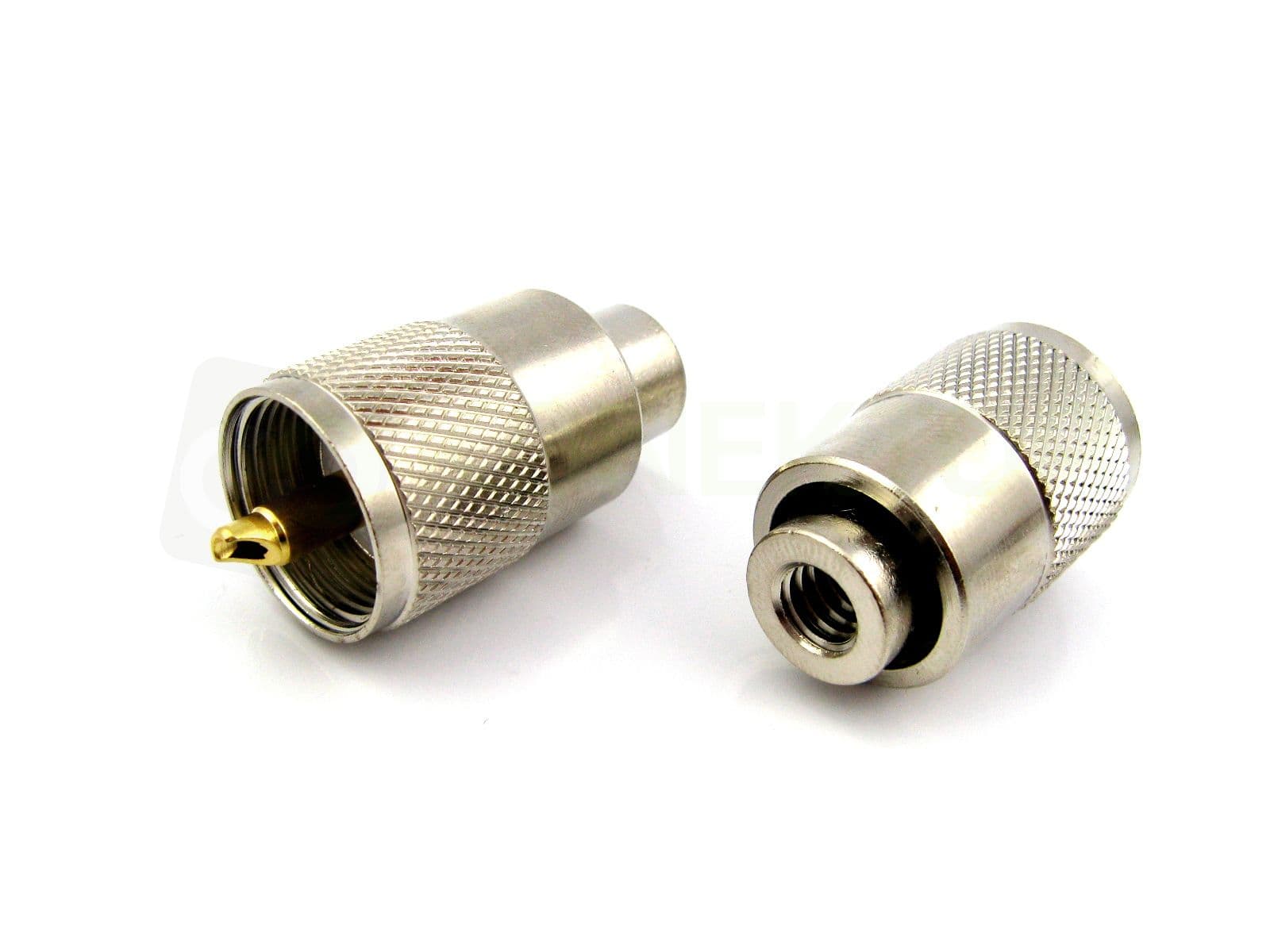 10szt. wtyk UC-1 PL-259/6 PTFE/Gold na przewód RG-58, RF-5, H-155 (RG58, RF5, H155) Radiora - teflonowy długi SUPERJAKOŚĆ