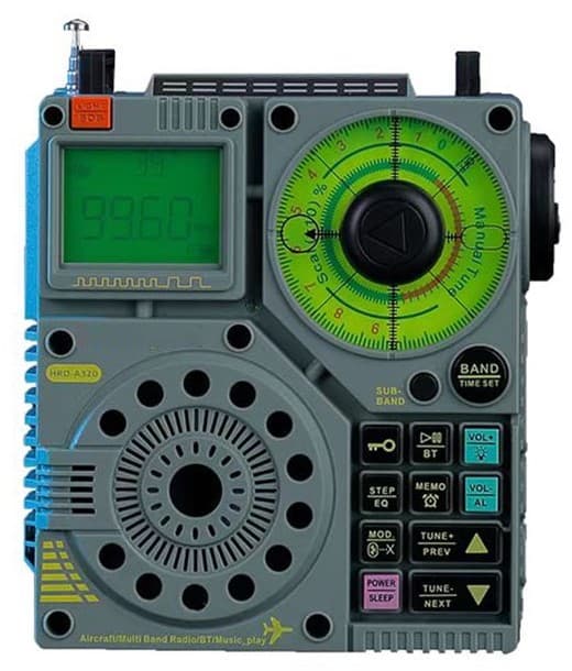 HRD-A320 kompaktowy odbiornik globalny MW / SW / FM / VHF, pasmo lotnicze, NOAA, latarka, doskonałe przenośne radio ratunkowe