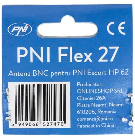 PNI FLEX 27 BNC długa antena ręczna 48cm CB 27MHz - do CB ręcznych np. Alan 42, Albrecht 2990, PNI HP-62
