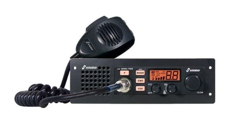STABO XM3004e-R VOX CB radio do montażu w kokpicie, kieszeń 1-DIN z głośnikiem, zasilanie 12/24V