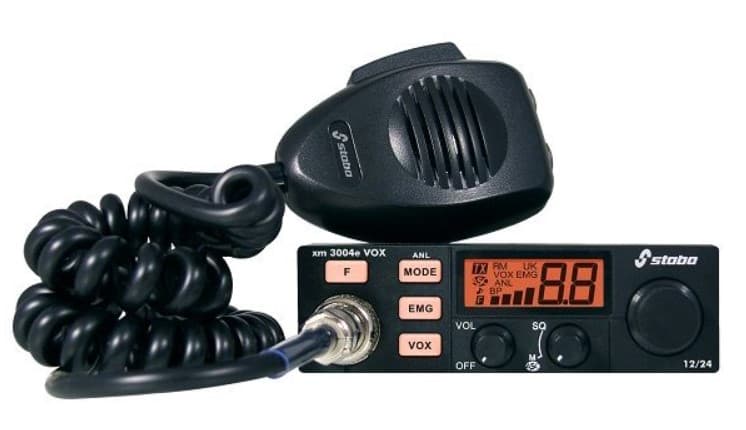 STABO XM3004e-R VOX CB radio do montażu w kokpicie, kieszeń 1-DIN z głośnikiem, zasilanie 12/24V