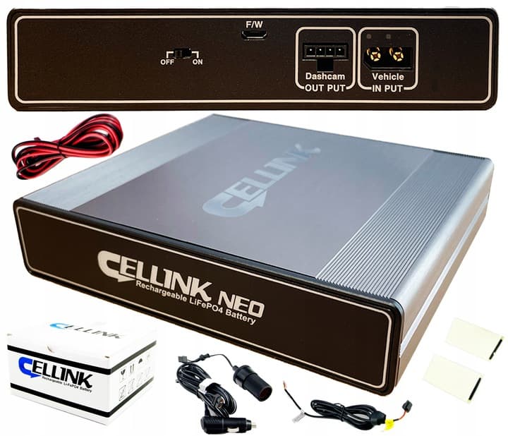 CELLINK NEO 5+ Slim z adapterem ACC XT-60 powerbank 12V 4500mAh do zasilania kamery w trybie parking - np. do kamer BlackVue, Viofo, Vantrue